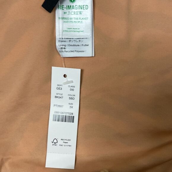 NWT J.Crew Curved-waist cheeky bikini bottom in zebra stripe size 3X - Picture 4 of 6